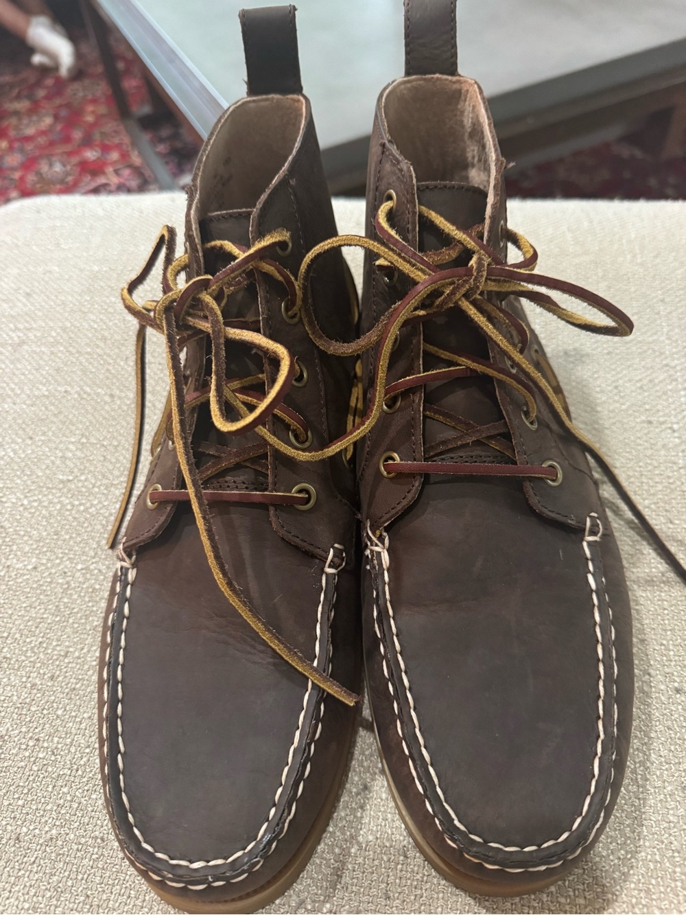 Polo Ralph Lauren Barrott brown lace up boots. 10D like new